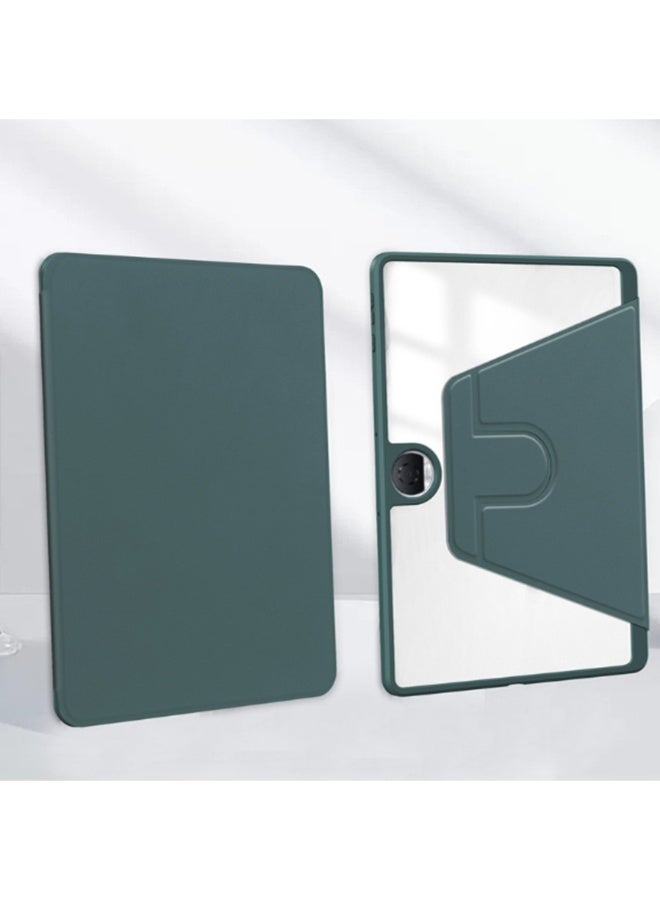 for Honor Pad 9 12.1 Inch Case Cover, Tablet Protective Case  , Acrylic 360 ° Rotating Design, Automatic Wake-up/sleep, Soft Leather,Green - Image 2